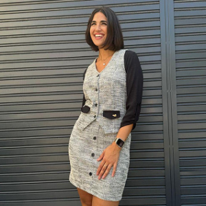 Conjunto tweed bicolor